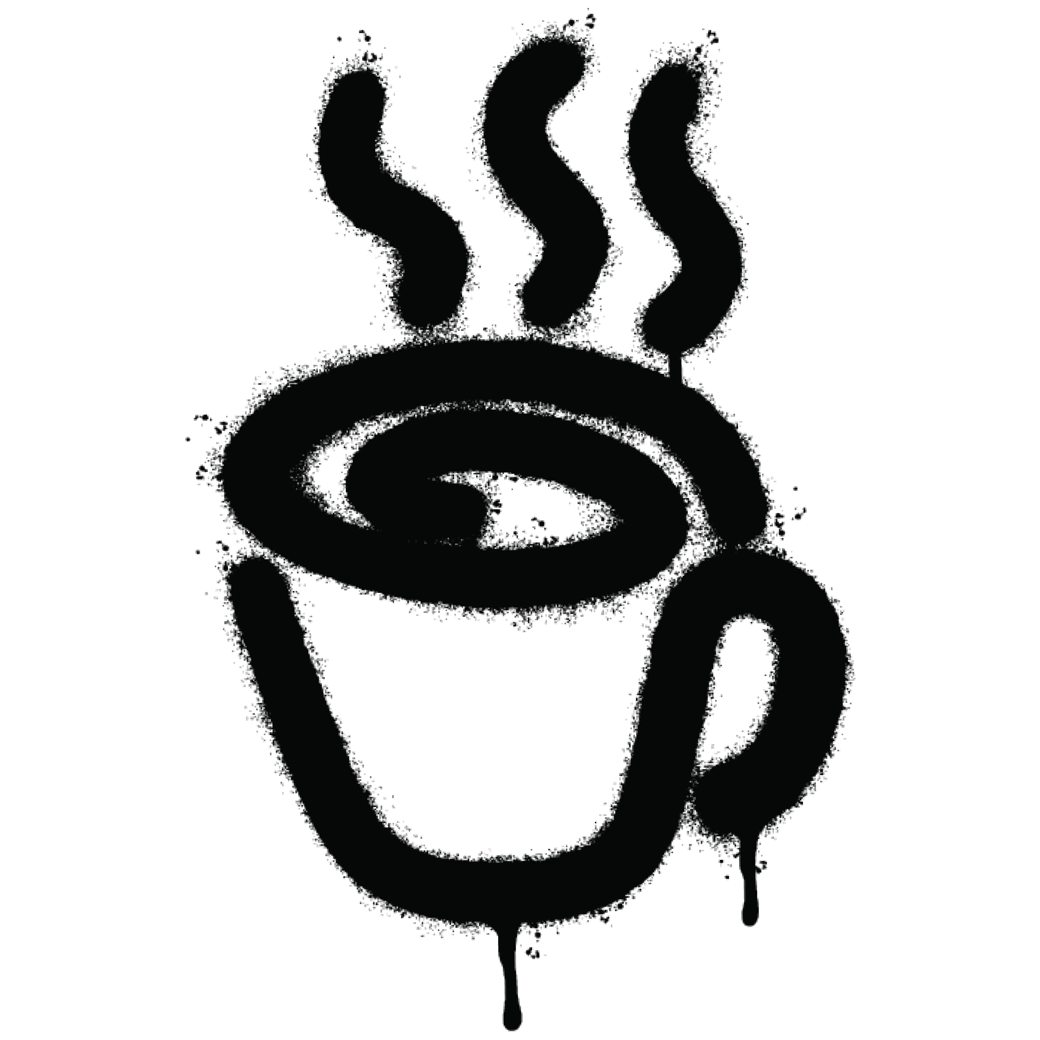 Logotipo Badi coffee roasters taza graffiti